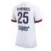 Paris Saint-Germain Nuno Mendes #25 Bortedrakt Dame 2025-26 Korte ermer